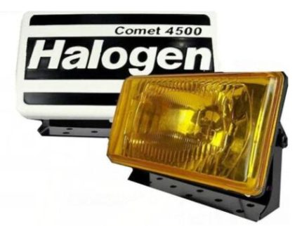 4500Y 4X4 OFFROAD FOG LAMP plastic housing 12V 55W H3 168x98x66MM lens YELLOW