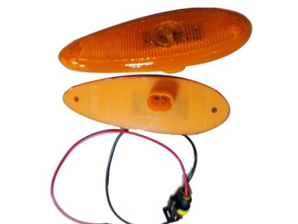 LED XG0009 1 LED  0.48W 12-24V  with socket 2wire AMBER