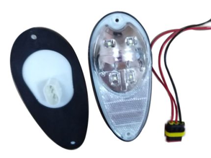 T-012BL 5inch LED MOUNT TURN SIGNAL LIGHT 12V-24V 7LEDS white  with socket 3wire
