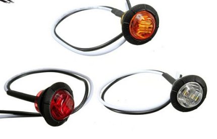 T-008AM 0.8 3/4 inch MINI ROUND LED MARKER&CLEARANCE LIGHT 10-30V 3 LED amber