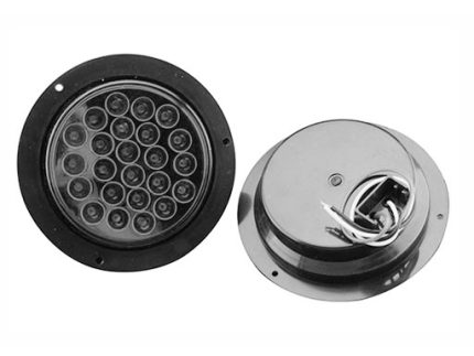 LED TAIL LAMP WITH BLACK PLASTIC HOUSE 12V 24LED CLEAR