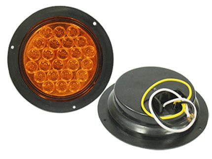 LED TAIL LAMP WITH BLACK PLASTIC HOUSE 12V 24LED AMBER