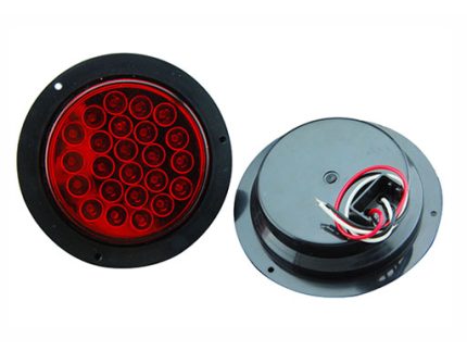 LED TAIL LAMP WITH BLACK PLASTIC HOUSE 12V 24LED RED