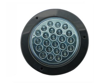 LED TAIL LAMP WITH RUBBER HOUSE 12V 24LED CLEAR