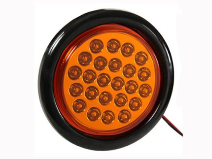 LED TAIL LAMP WITH RUBBER HOUSE 12V 24LED AMBER