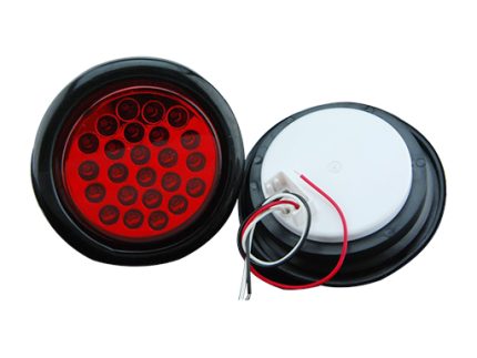 LED TAIL LAMP WITH RUBBER HOUSE 12V 24LED RED