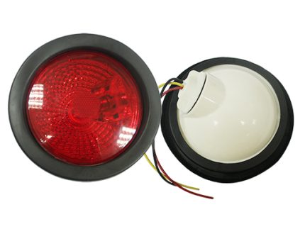 TAIL LAMP DIAMOND TYPE WITH RUBBER HOUSE 12V RED