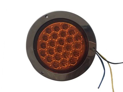 LED LAMP 24LED RUBBER EDGE MULTIVOLTAGE 12V&24V WITH SOCKET (YELOW)