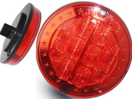 CH009002009434 Tail Lamp 4.75inch dia x 1.73inch thickness RED 10LED 24V 5050