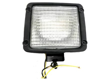 WORK LAMP 10.4X9.4CM 12V 55W CLEAR GLASS BLACK PLASTIC HOUSE W/switch