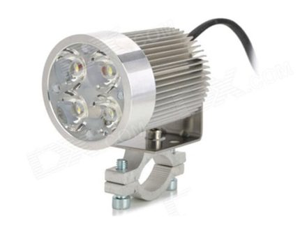 FAROL MOTO 4 LED 12V 4W CARCAZA CROM.