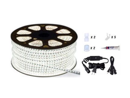 16m led rope light White color dia 13mm 36 lights/m including controller glue and accessories