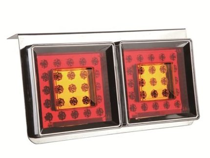 LED TAIL LAMP 2PCS CHROME BASE 24V
