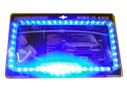 LED license frame blue