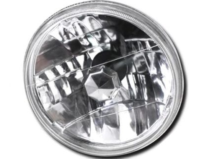 6014D HL-102MSR 7inch/178mm dia. ROUND headlamp metal back CRYSTAL REFLECTOR with PILOT bulb
