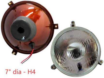 SEMI SEALED BEAM HL101SPH4 OPTICA M.B. 7 inch P43T CAIO-INRECAR-MARCOPOLO