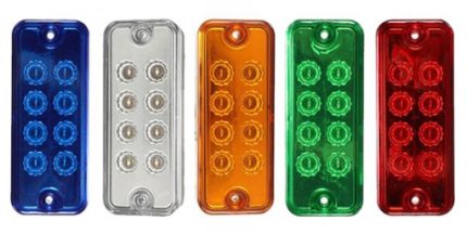 SIDE LAMP 8LED 98X40MM 80G  AMBER