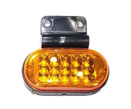10 LED 12/24V AMBAR C/SOPORTE