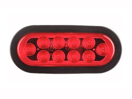 ZM151RO LED SIDE LAMP 10 LED MULTIVOLTAGE 12&24V RED RUBBER EDGE WITH SOCKET