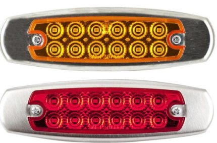 SIDE LAMP 12LED 155X48MM 80G RED