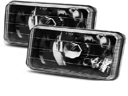 SEMI SEALED BEAM CRYSTAL 12V Euro Type 4.2″x6.5″ without H4 bulb
