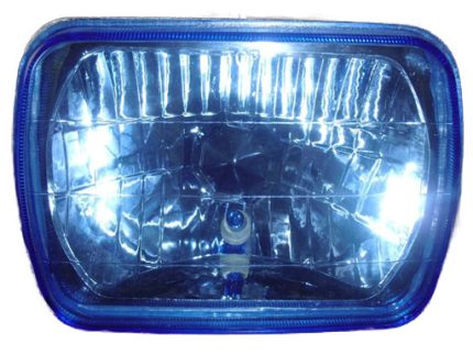 SEMI SEALED BEAM blue 12V 7″