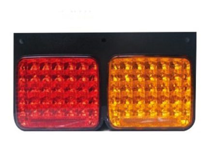 LED TAIL LAMP RIGHT HAND BLACK BASE 24V