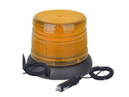 Waining light 5″ magnet base 12V YELLOW type. 6 flash big U bulb PS material