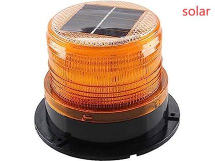 SW-27202 SOLAR WARNING LIGHT W/MAGNET 6LEDS 3W 3.7V dia 5/4 inch height 4 inch