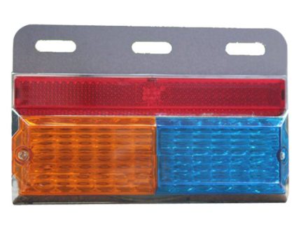 SIGNAL LIGHT 24LED 150x91mm water proof BLUE+AMBER 24V