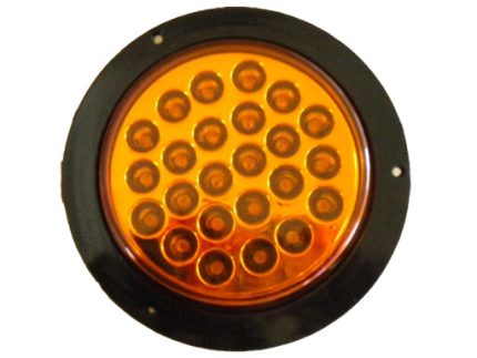 AUTO LAMP 24LEDS dia.13.5cm hard edge 12V Amber Flash