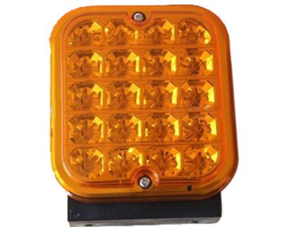 SIGNAL LIGHT 20LED 12x13cm Amber iron plate 24V