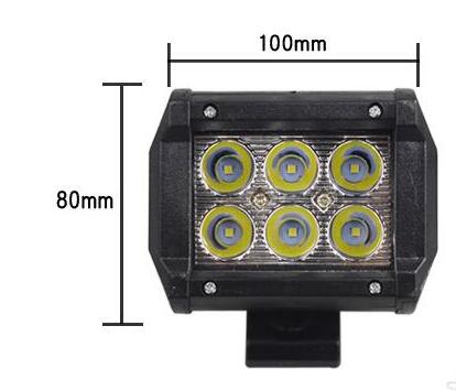 SG-C18W-EP LED BAR 6pcsx3w 96mmx65mmx80mm