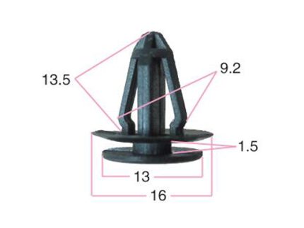 RIVET 000-990-57-92 Gray Nylon