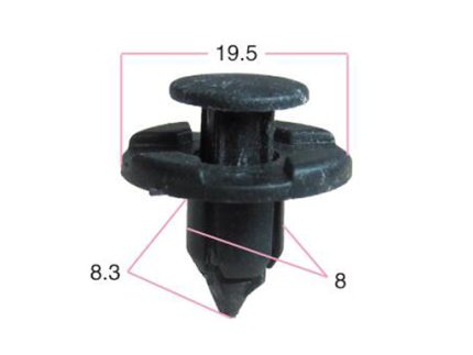 RIVET 90914-0051 Black Nylon