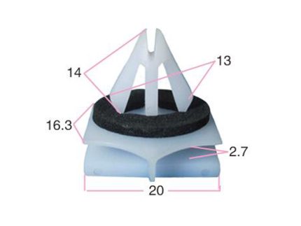 RIVET 11518357 White Nylon