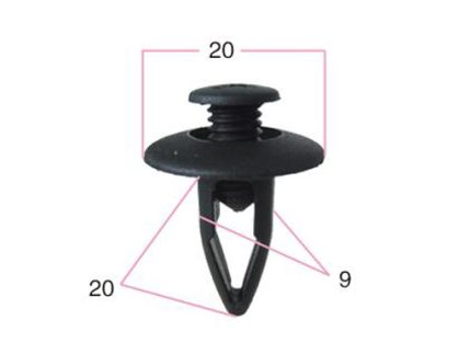 RIVET Nissan 63844-01A00 Kia MNA01-56-145 Mazda NA01-56-145 Ford MNA01-56145 NA01-56145 Black N