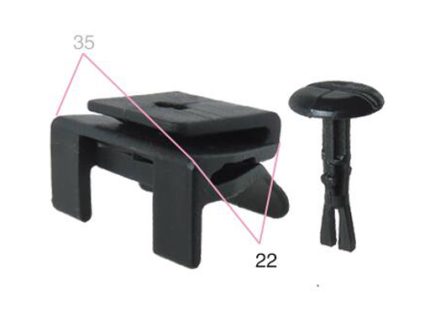 RIVET 21357 21358 47749-50090 Black Nylon 53879-50020 Black Nylon
