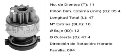 1.01.1547.0 F000AL1432, F000AL1690 BENDIX TOYOTA COROLLA NEW SENSATION 11D