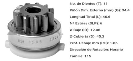 1.01.1585.0   18379 54-218  BENDIX FORD ECOSPORT 2.0/FOCUS 2.3L/RANGER 2.3L