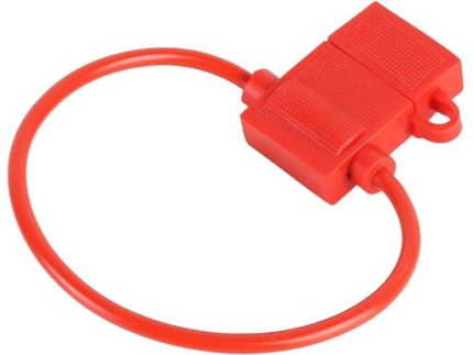 FH-619 S1038-3 AUTO FUSE HOLDER S1035-2 RED WIRE BLACK HOLDER AWG14 30CM