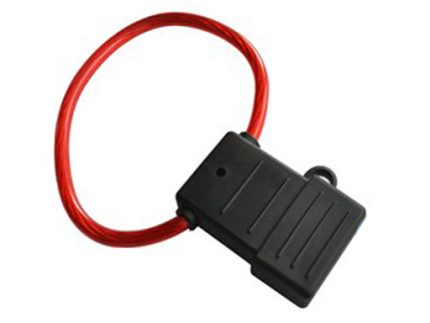 FH-620 S1038-9 AUTO FUSE MAXI HOLDER TRANSPARENT RED WIRE #8