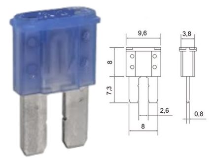 FUSIBLE MIC MINI PATA LARGA 15 AMP (PRECIO CAJAx100)