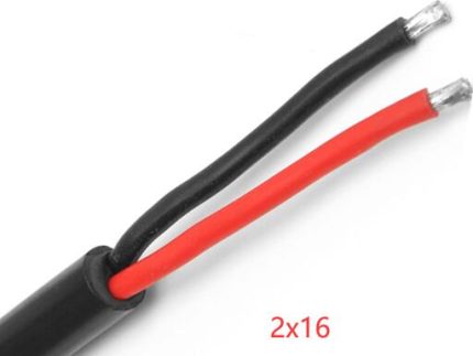 2x16NE AWG-16 0.17X16X2.5x6mm AUTO ELECTRIC PVC WIRE BLACK color(inside red+black)