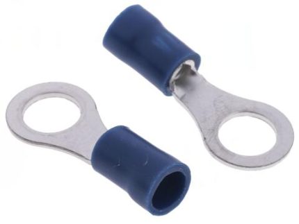 RV1-6  1/4 6.35mm C22-16 TERM OJO AISL PARC AZUL