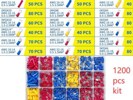 WTK1200 TERMINAL KIT 1200PCS 18 SIZES 3 COLORS