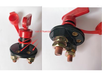HEAVY DUTY BATTERY ISOLATION SWITCH 2P ON-OFF 12V-24V 500AMP 4 huecos