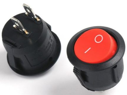 K720 INTERRUPTOR MINI button ROJO 20mm dia 6A250VAC ON-OFF red