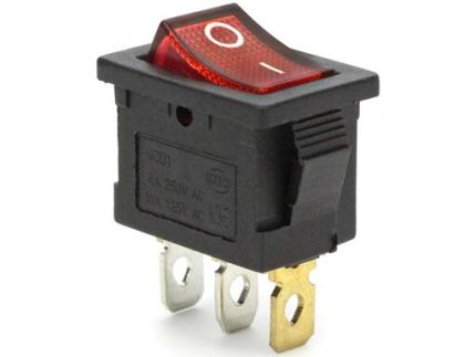 Rocker Switch 3AMP 12V DC 3P (red button only)