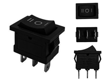SWITCH rocker3P 3A 250V AC 6A 125V AC